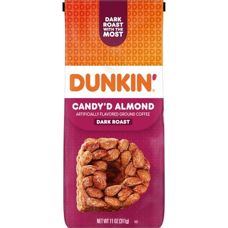 Dunkin' Candy'D Almond Flavored Ground Coffee, 11 Oz. Bag