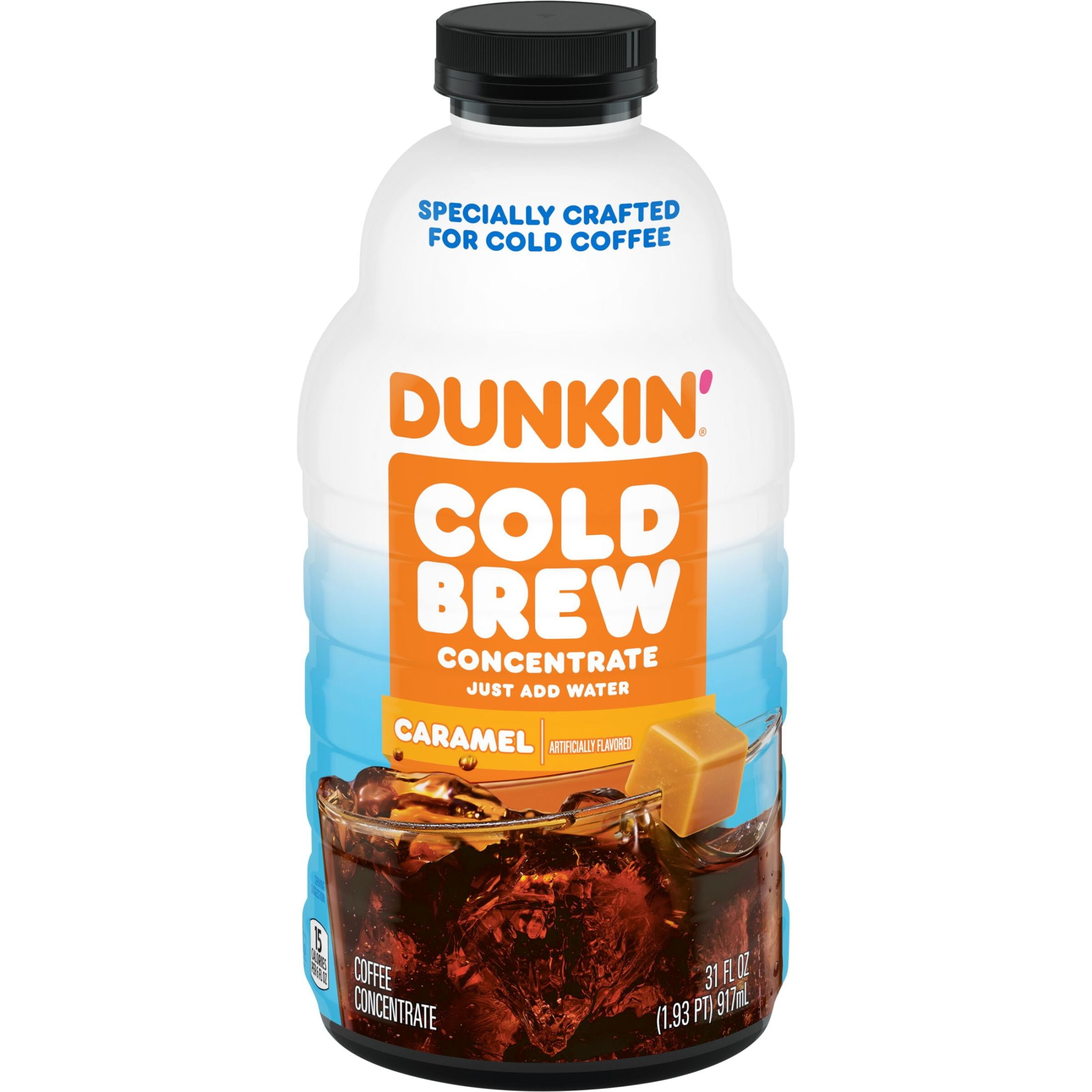 Dunkin Caramel Flavored Cold Brew Coffee Concentrate, 31 oz