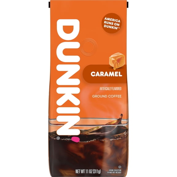 Dunkin Caramel Me Crazy Ground Coffee, 11 oz
