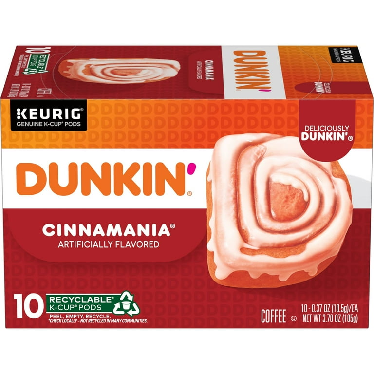 DUNKIN' CINNAMANIA コーヒー 10個入り　他2種類 Dunkin Cinnamania Coffee, 10 K-Cups for Keurig Makers - Walmart.com