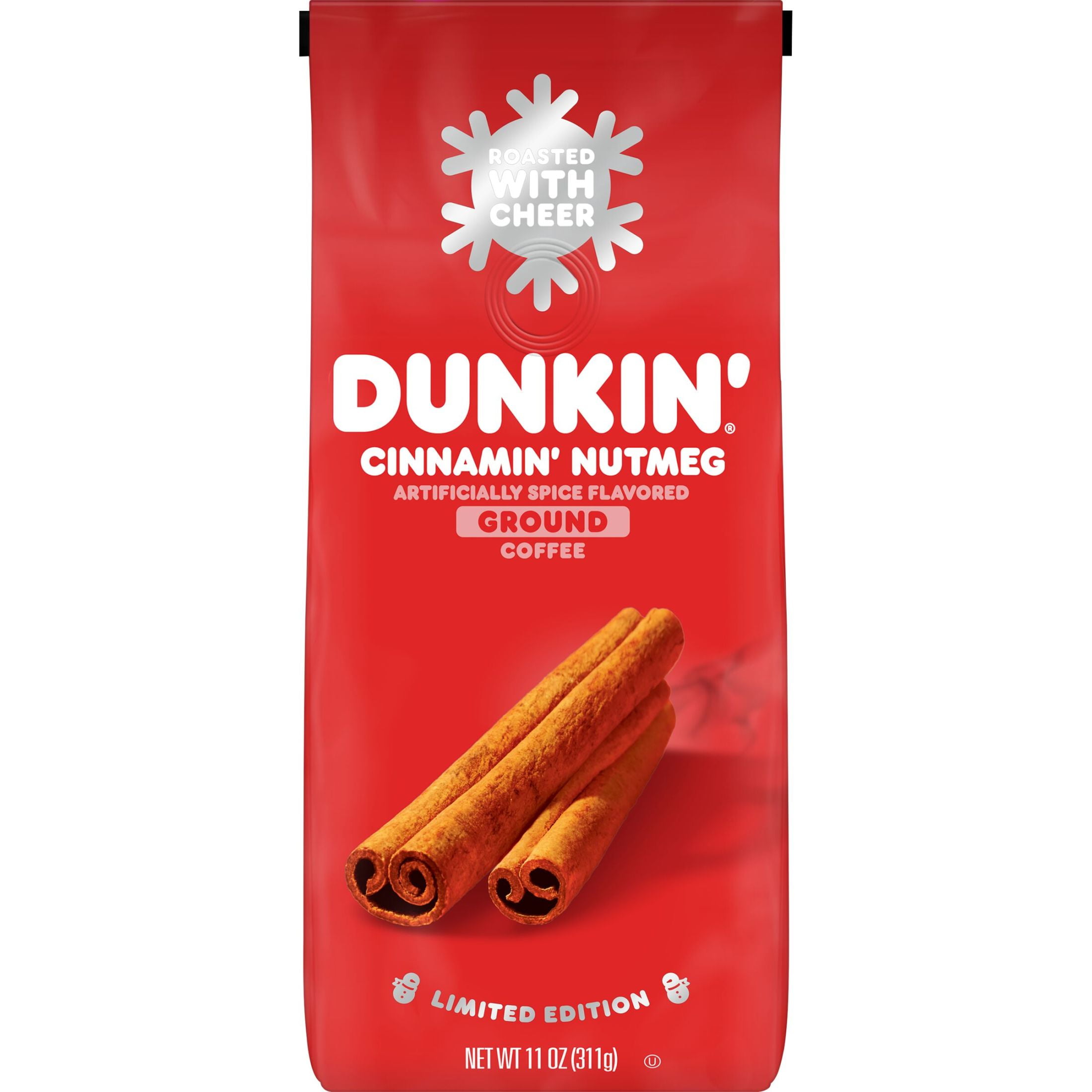 Dunkin' Cinnamin' Nutmeg, Limited Edition Holiday Coffee Bag, 11 ozs (Packaging May Vary)