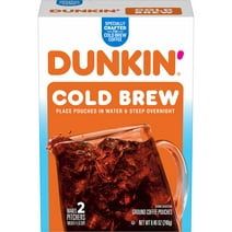 Dunkin Cold Brew Ground Coffee Packs, 8.46 oz. Box (Packaging May Vary)