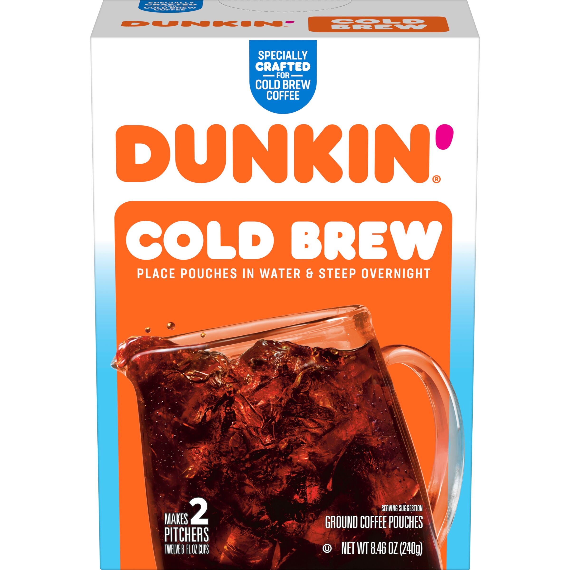 Dunkin Cold Brew Ground Coffee Packs, 8.46 oz. Box (Packaging May Vary