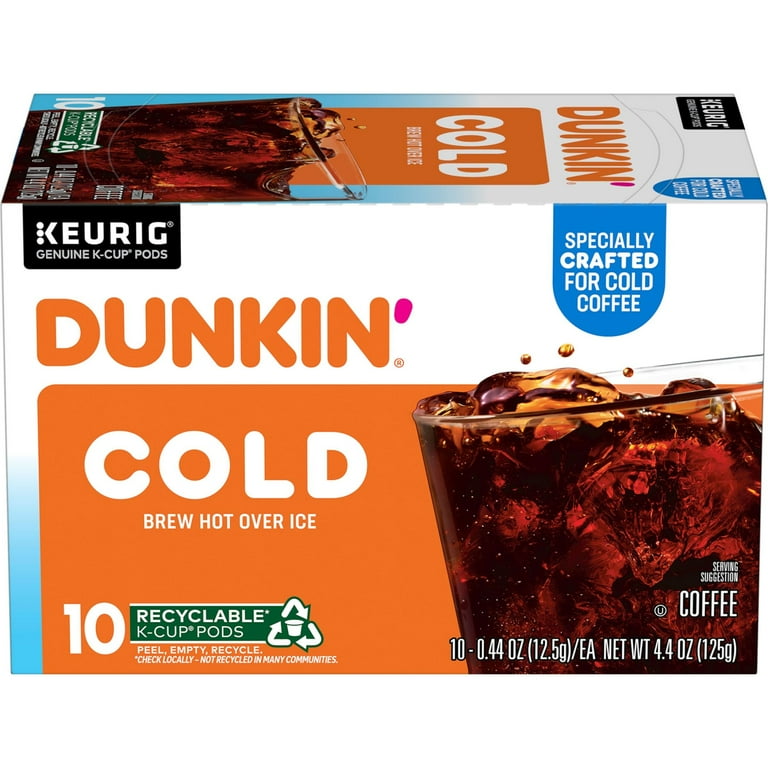 Dunkin Keurig K Cup Pods Cold Coffee 10 Count Box Walmart