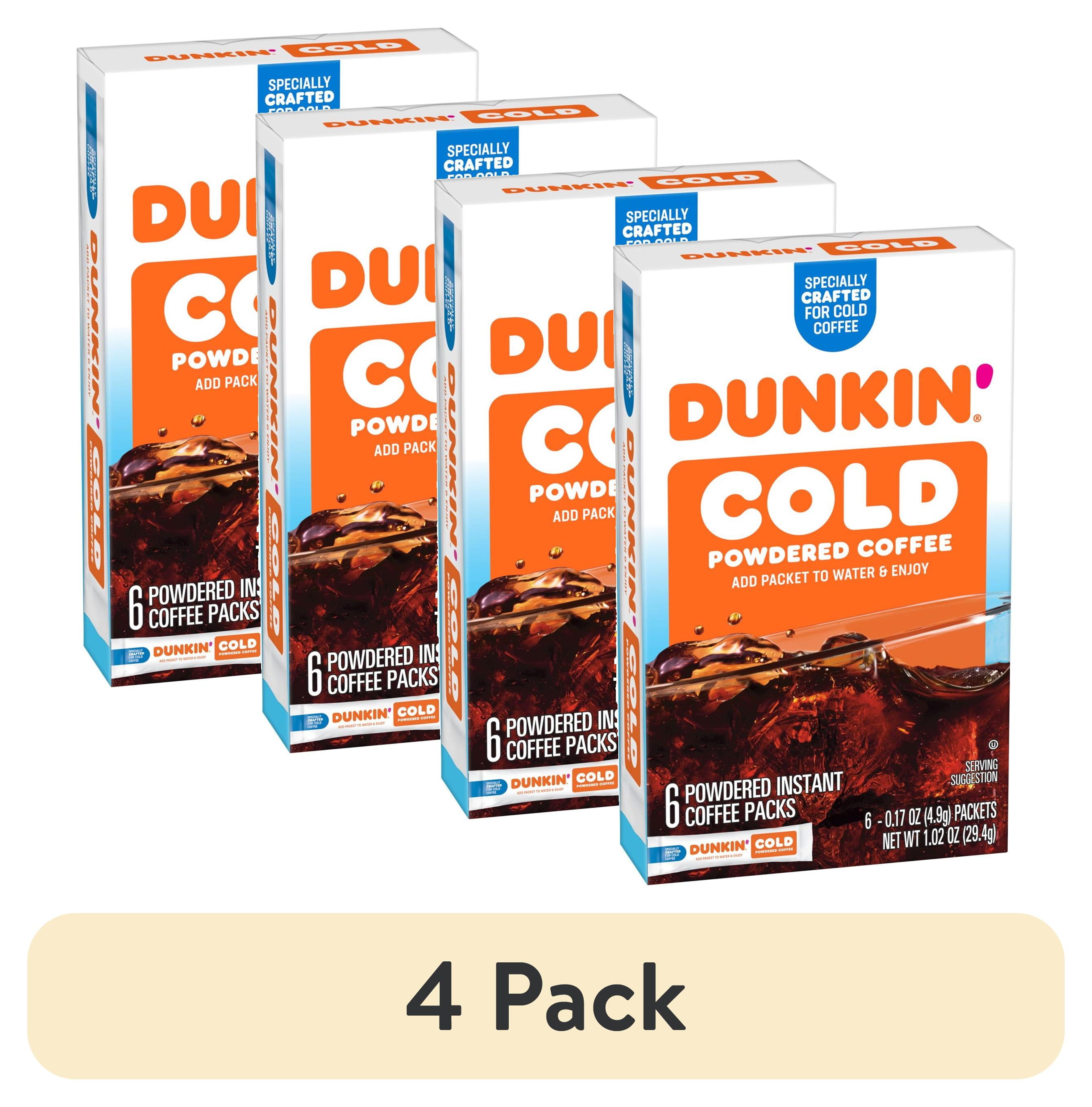 (4 pack) Dunkin' Cold Microground instant coffee sachet 6 pcs. x 0
