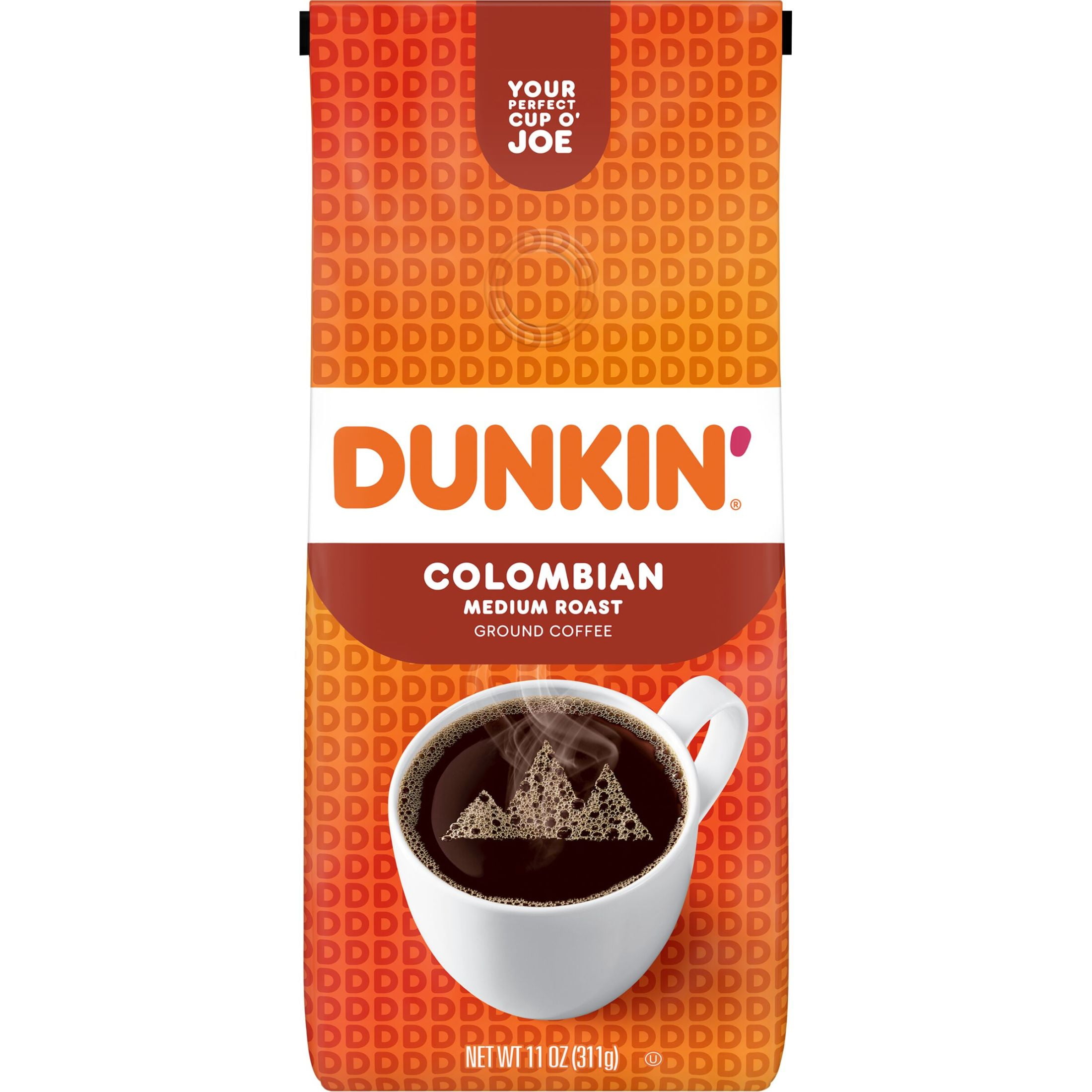 Dunkin’ Colombian Medium Roast Ground Coffee, 11Ounce Bag