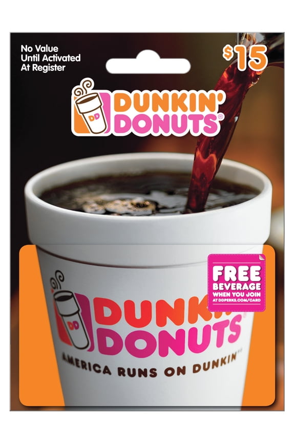 Dunkin Donuts $15 Gift Card