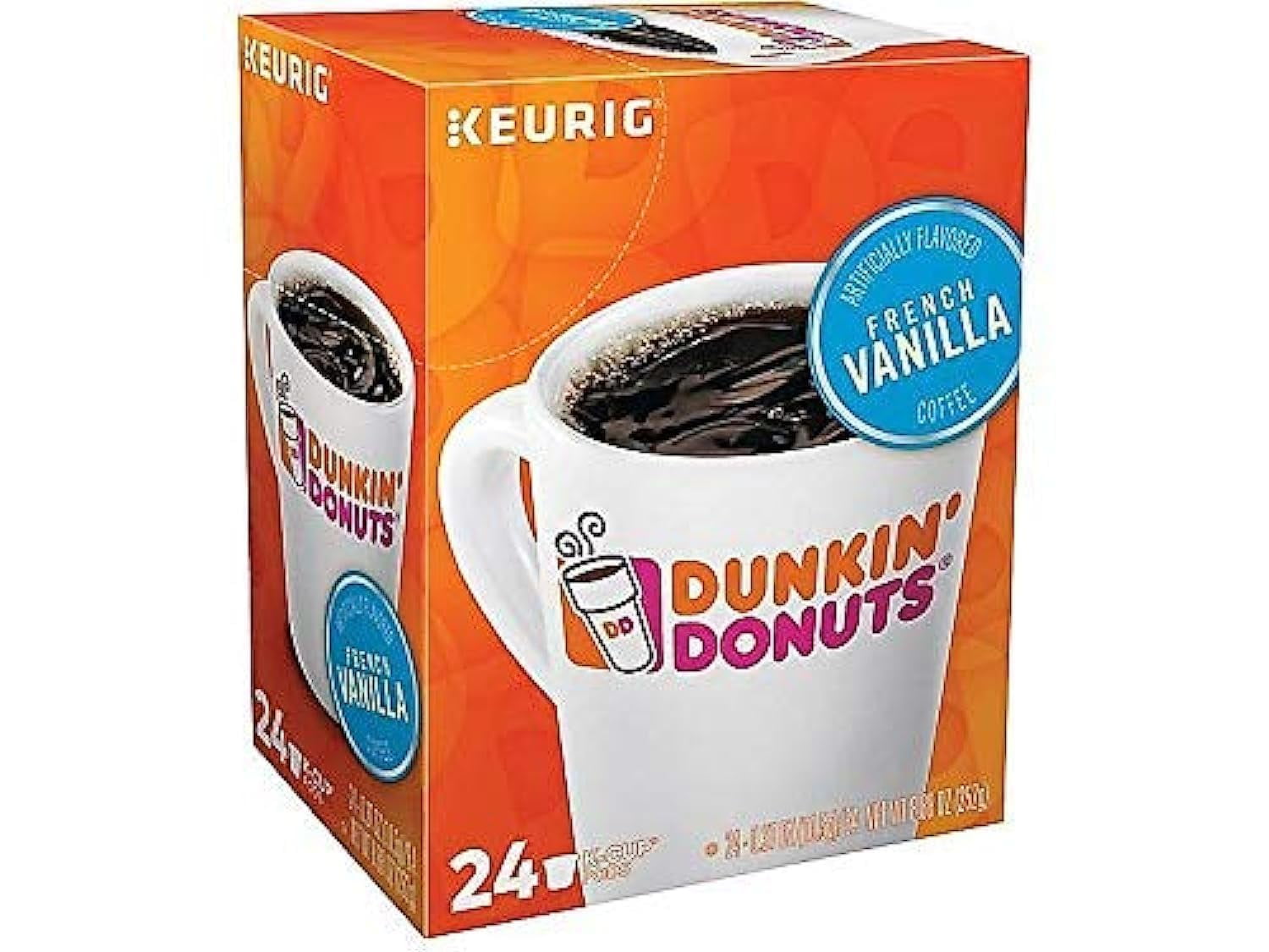 Dunkin' Donuts 2519292 French Vanilla Coffee KCup Pods Medium Roast 24