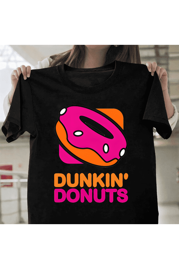Dunkin Donuts Coffee Donuts Logo Fast Food Breakfast Lover Unisex T-Shirt, for men & women, up to size 5XL.