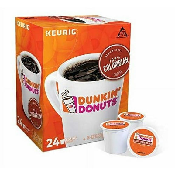 Dunkin Donuts Coffee Pods K-Cups 6 / 16 / 24 Count ALL FLAVORS SEALED BOX (24 Pods 100% Colombian)