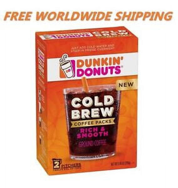 Dunkin&' Donuts Cold Brew Coffee Packs 2 Pitchers