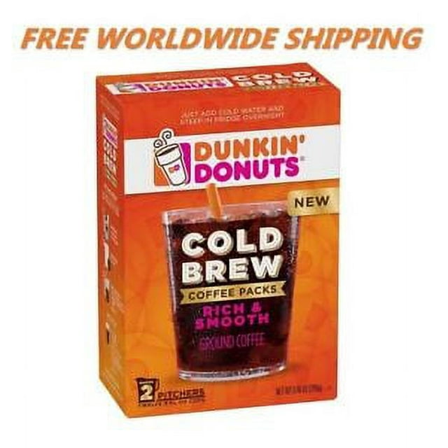 Dunkin&' Donuts Cold Brew Coffee Packs 2 Pitchers