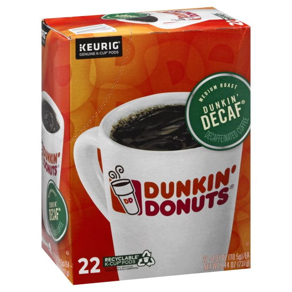 Dunkin' Donuts Dunkin' Decaf Coffee KCup Pods Medium Roast 22/Box