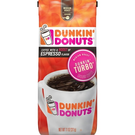 Dunkin' Donuts Dunkin' Turbo Ground Coffee, Medium Roast, 11-Ounce
