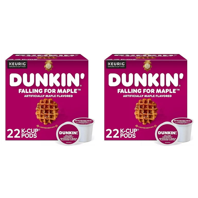 Dunkin' Donuts K-Cup Falling for Maple Artificially Maple Flavored Coffee - Compatible with Keurig Brewer - Medium - 22 / Box Dunkin' Donuts K-Cup Falling for Maple Artificially Maple Flavored Coffee - Compatible with Keurig Brewer - Medium - 22 / Box