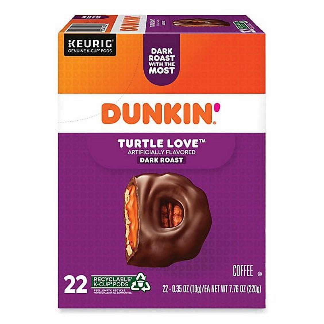 Dunkin Donuts K-Cup Pods, Turtle Love Coffee - 22 Count