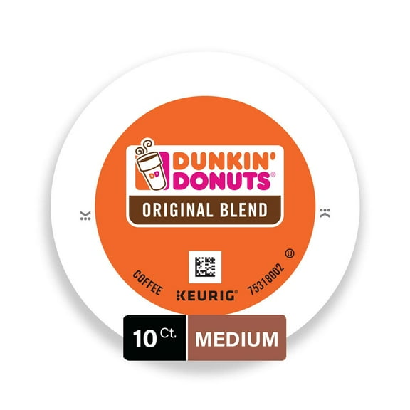 Dunkin Donuts Keurig Original Blend K-Cup Coffee, 10 ct