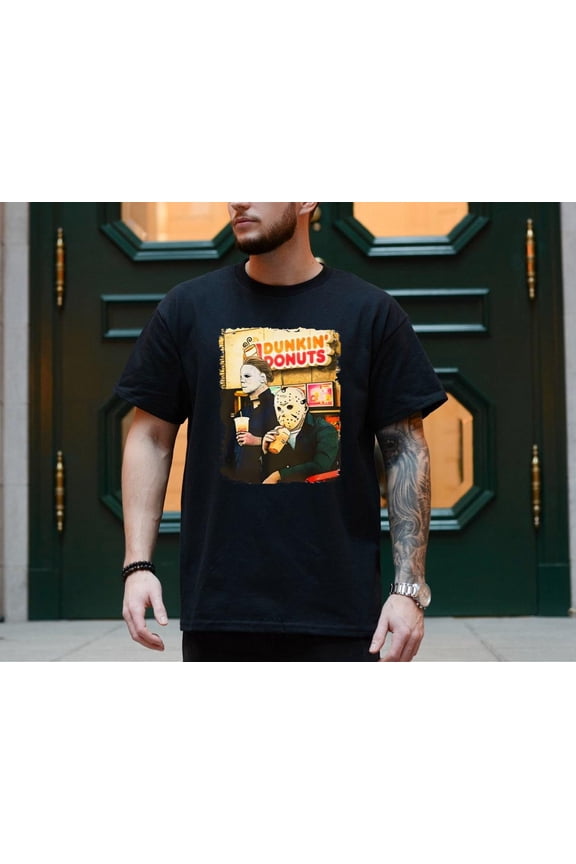 Dunkin Donuts Killers Shirt,Horror Movie Lover Shirt,Jason Myers Shirt, Shirt For Women,Dunkin Donuts Tee, Hot Trend GrolyTee T-shirt S-5XL