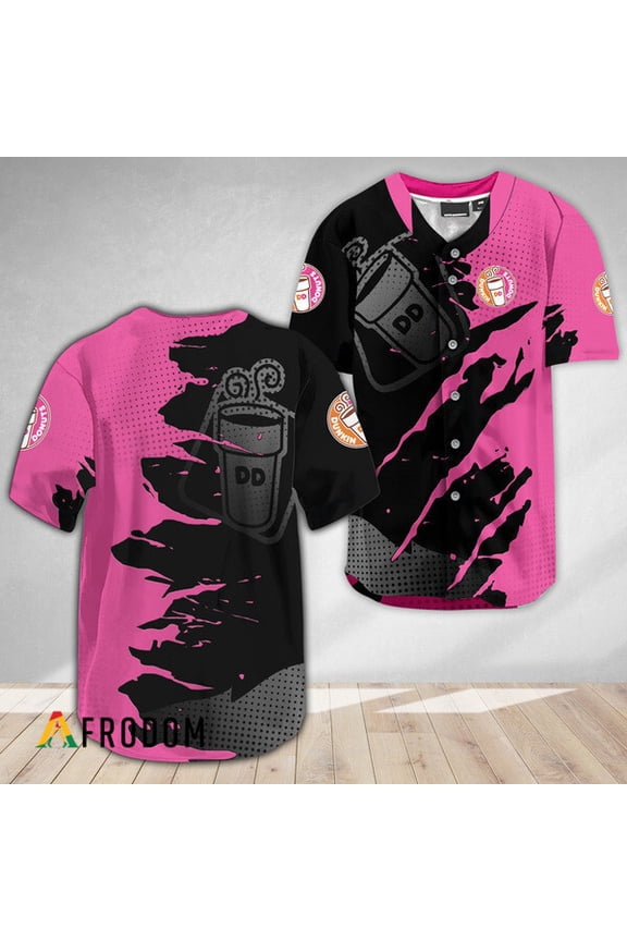 Dunkin Donuts Metal Crack Pattern Baseball Jersey - Hot Sale 2026