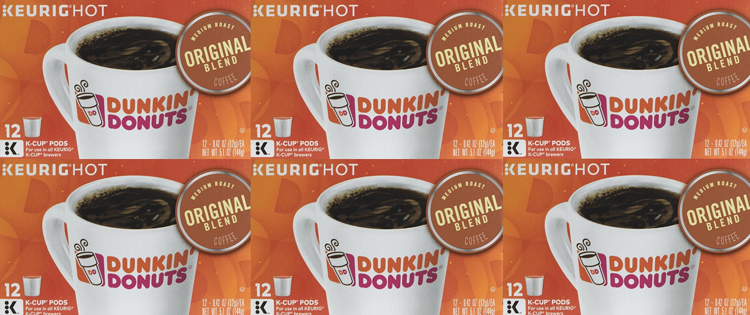 Dunkin' Donuts K-Cup Original Blend Pods, 72 Pk.