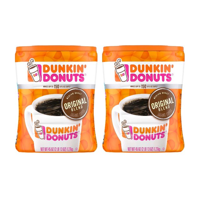 Dunkin' Donuts Original Blend Ground Coffee, Medium Roast (45 oz.) 2PK