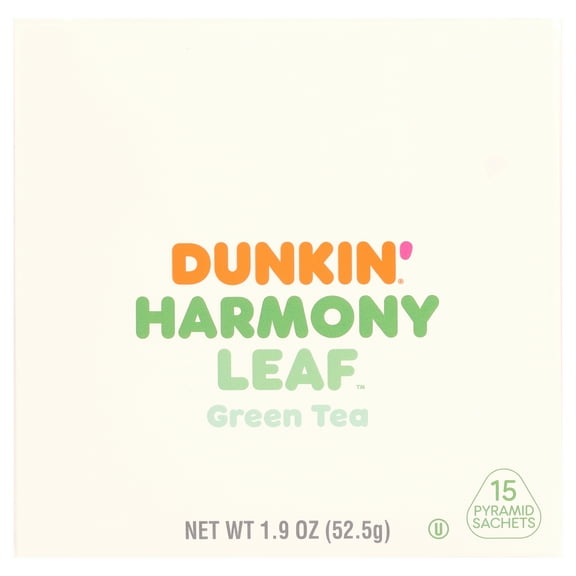 Dunkin' Donuts Pyramid Sachet Tea (Harmony Leaf Green Tea, One Box)