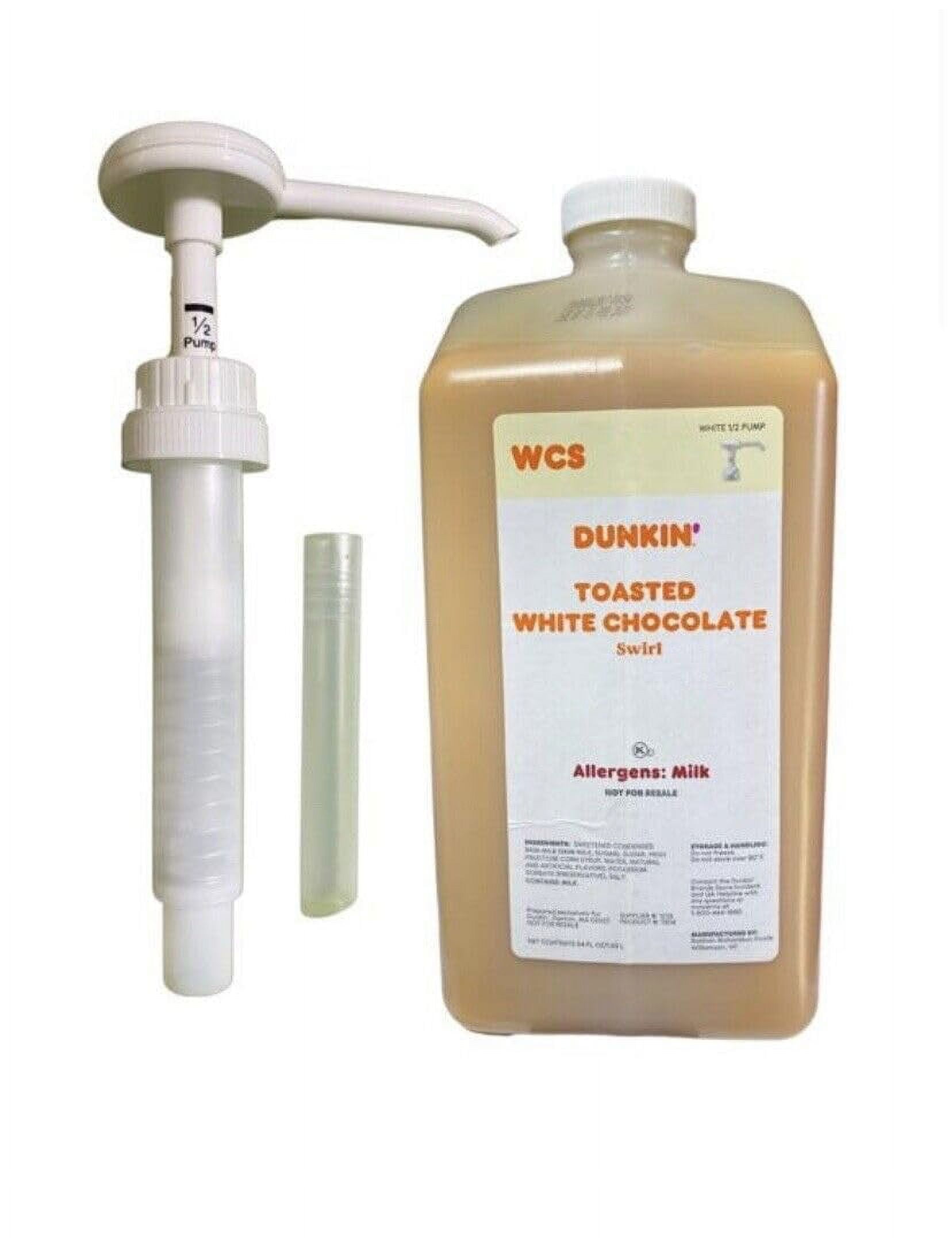 Dunkin Donuts Toasted White Chocolate SauceSwirlSyrup 64 Oz Jug With
