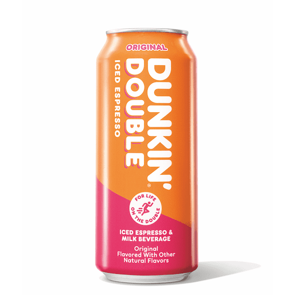 Dunkin Double Original Iced Espresso 15 Oz Cans -12 Pack