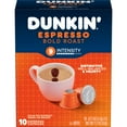 thumbnail image 1 of Dunkin’ Espresso Bold Roast Coffee, Capsules for Espresso Machines, 9 Intensity, 10 Count Box, 1 of 7