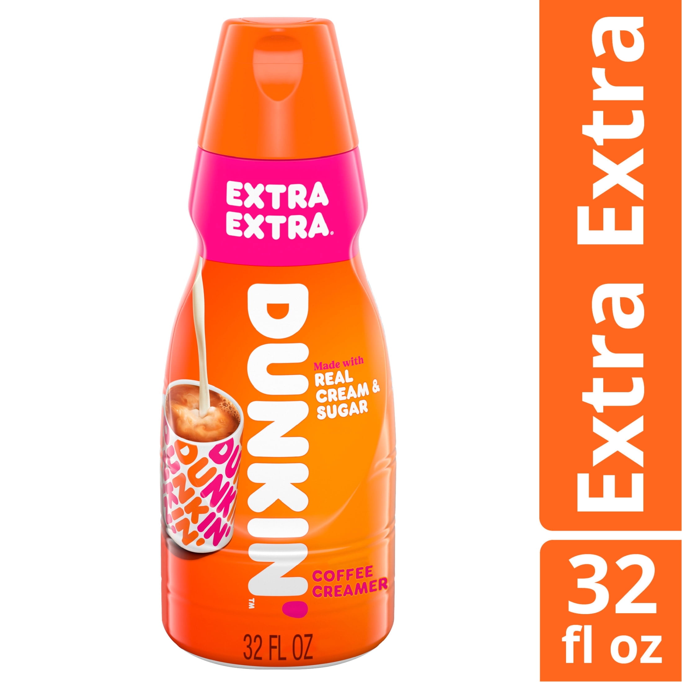 Dunkin' Extra Extra Coffee Creamer, 32 fl oz Bottle