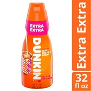 Dunkin' Extra Extra Coffee Creamer, 32 fl oz Bottle