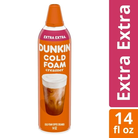 Dunkin' Extra Extra Cold Foam Coffee Creamer Can, 14 oz