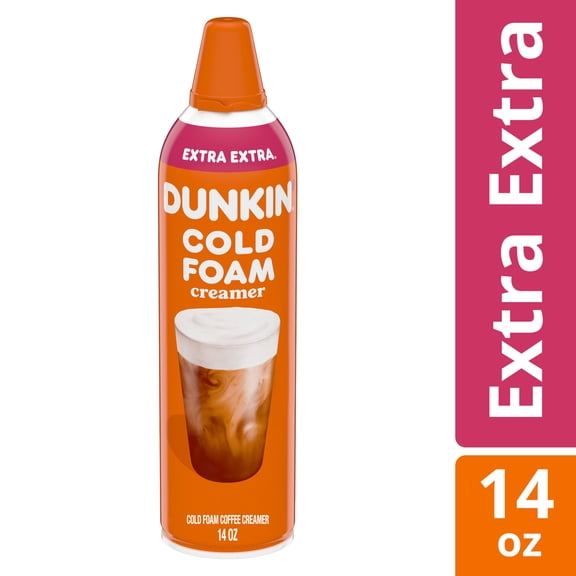 Dunkin' Extra Extra Cold Foam Coffee Creamer Can, 14 oz
