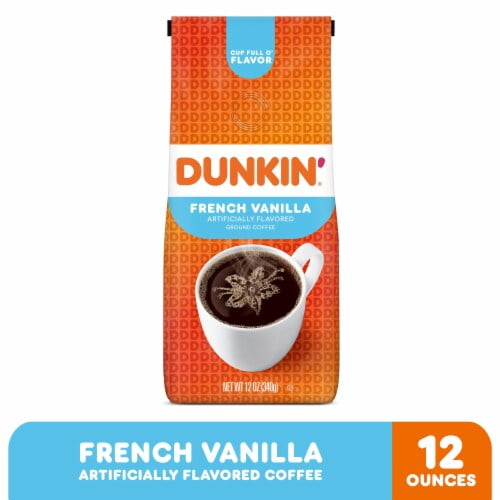 Dunkin' French Vanilla Ground Coffee 12 oz - Pack of 2