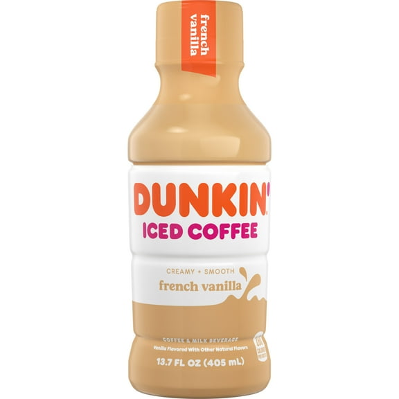 Dunkin' French Vanilla Iced Coffee, 13.7 fl oz Bottle