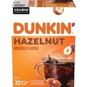 Dunkin’ Hazelnut Artificially Flavored Coffee, Keurig K Cup Pods, 22 Count Box