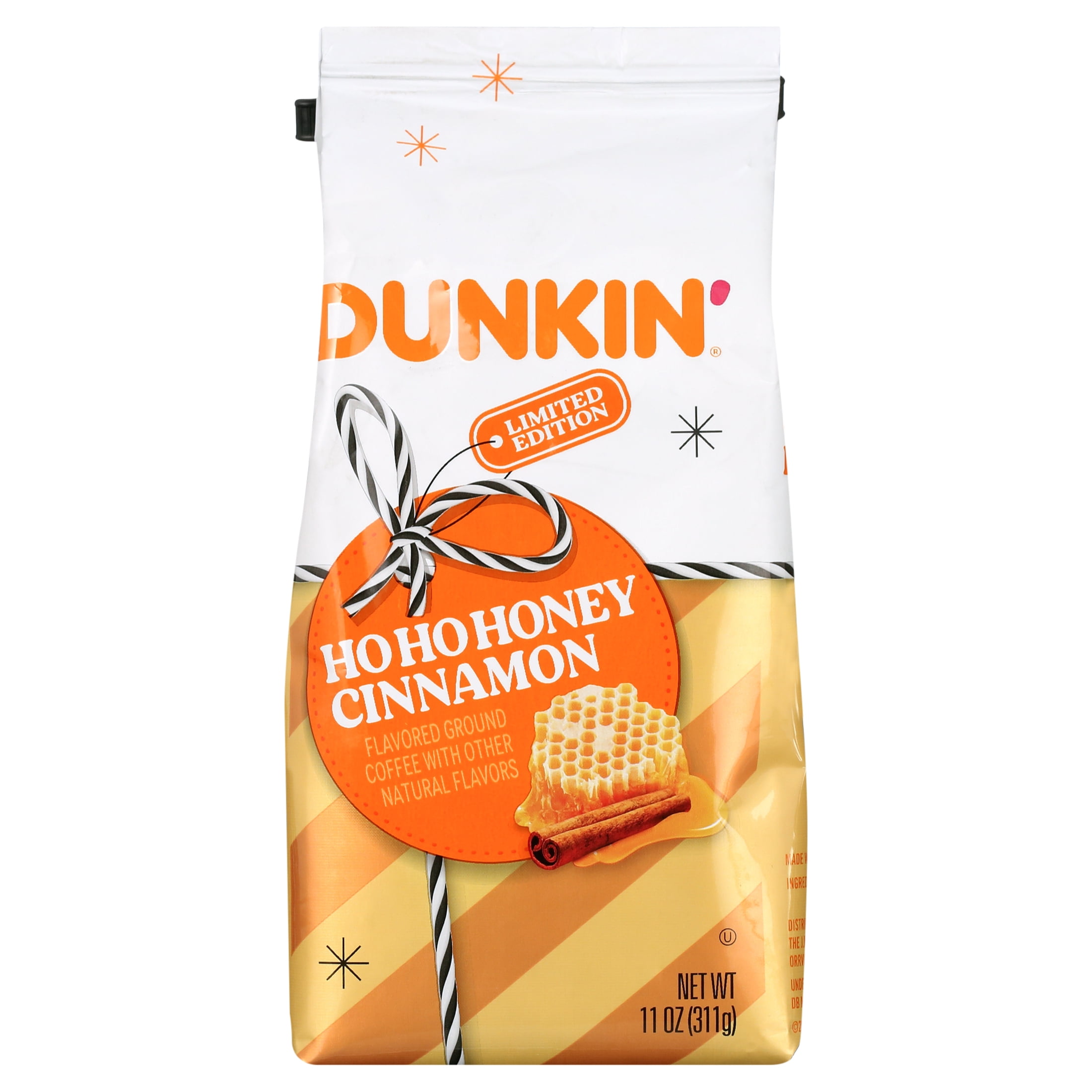Dunkin' 11 Ounce Ho Ho Honey Cinnamon Roast & Ground Coffee Each ...