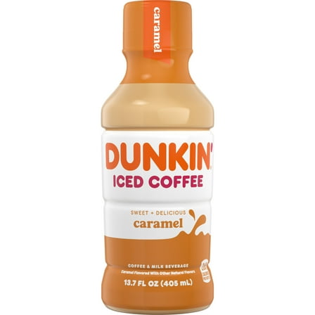 Dunkin' Caramel Iced Coffee, 13.7 fl oz Bottle