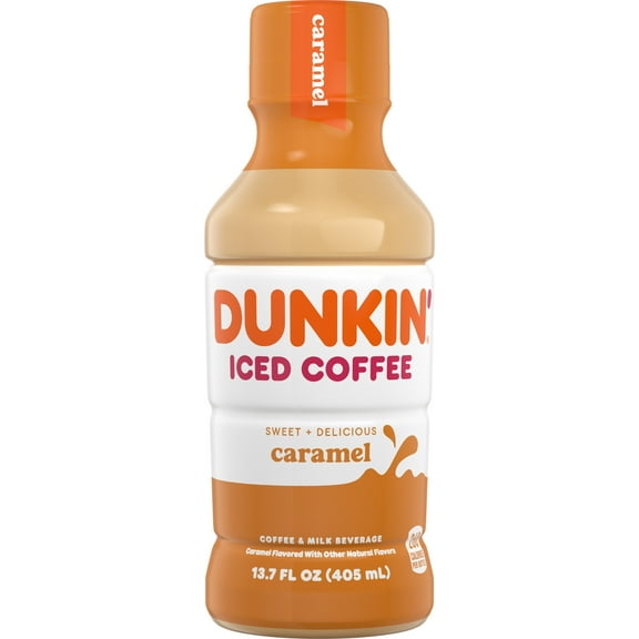 Dunkin' Caramel Iced Coffee, 13.7 fl oz Bottle