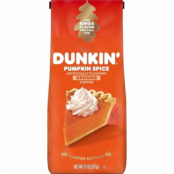 Dunkin' Medium Roast Pumpkin Spice Flavored Ground Coffee, 11 Ounce