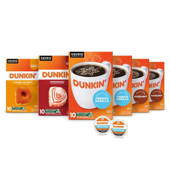 Dunkin' Mixed Flavor Coffee Variety Pack, 60 Keurig K-Cup Pods