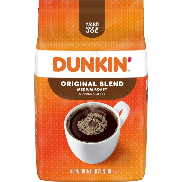 Dunkin' Original Blend Ground Coffee, Medium Roast, 18 oz