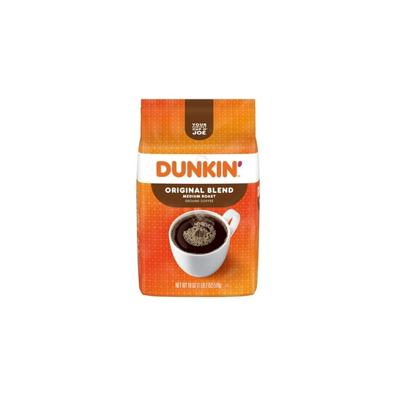 Dunkin' Original Blend Medium Roast Ground Coffee, 18oz (Pack of 10)