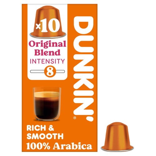 Dunkin Original Blend Nespresso Compatible Coffee Pods, 10 pods per pack, British Import (Pack of 3)