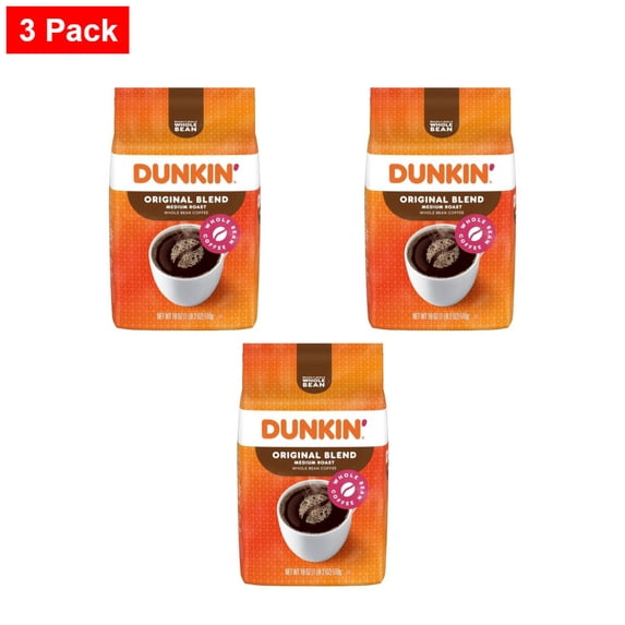 Dunkin' Original Blend Whole Bean Medium Roast Coffee - 18oz