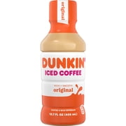 Dunkin' Original Iced Coffee, 13.7 fl oz Bottle