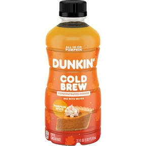 Dunkin’ Pumpkin Spice Artificially Flavored Cold Brew Concentrated Coffee, 31 Fl oz Bottle