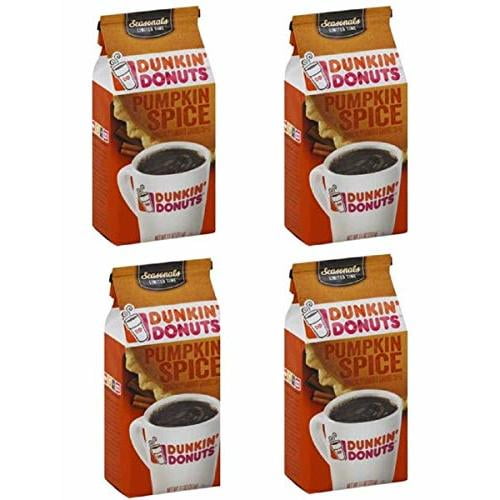 Dunkin' Pumpkin Spice Flavored Ground Coffee, Limited Edition, Four 11