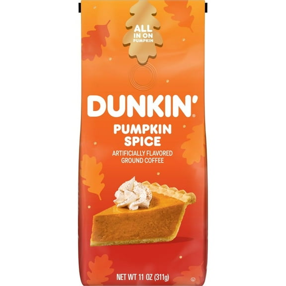Dunkin Pumpkin Spice Ground Coffee 11 oz - Pack of 3