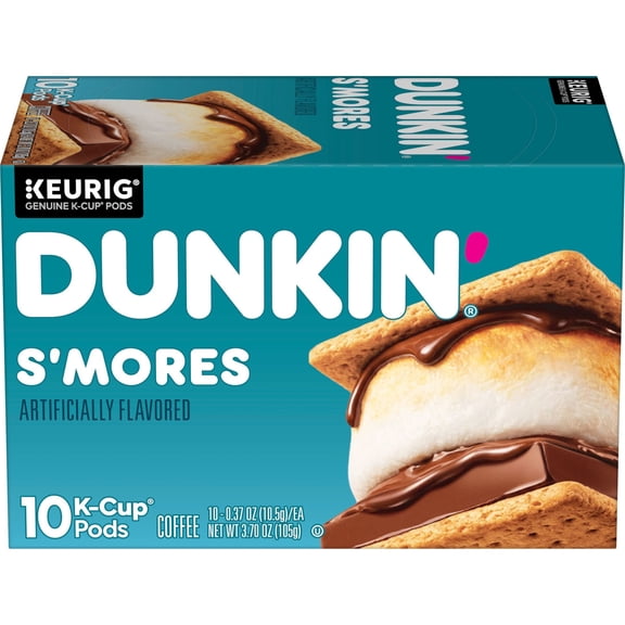Dunkin’ S’mores Artificially Flavored Coffee, 10 K Cup Pods